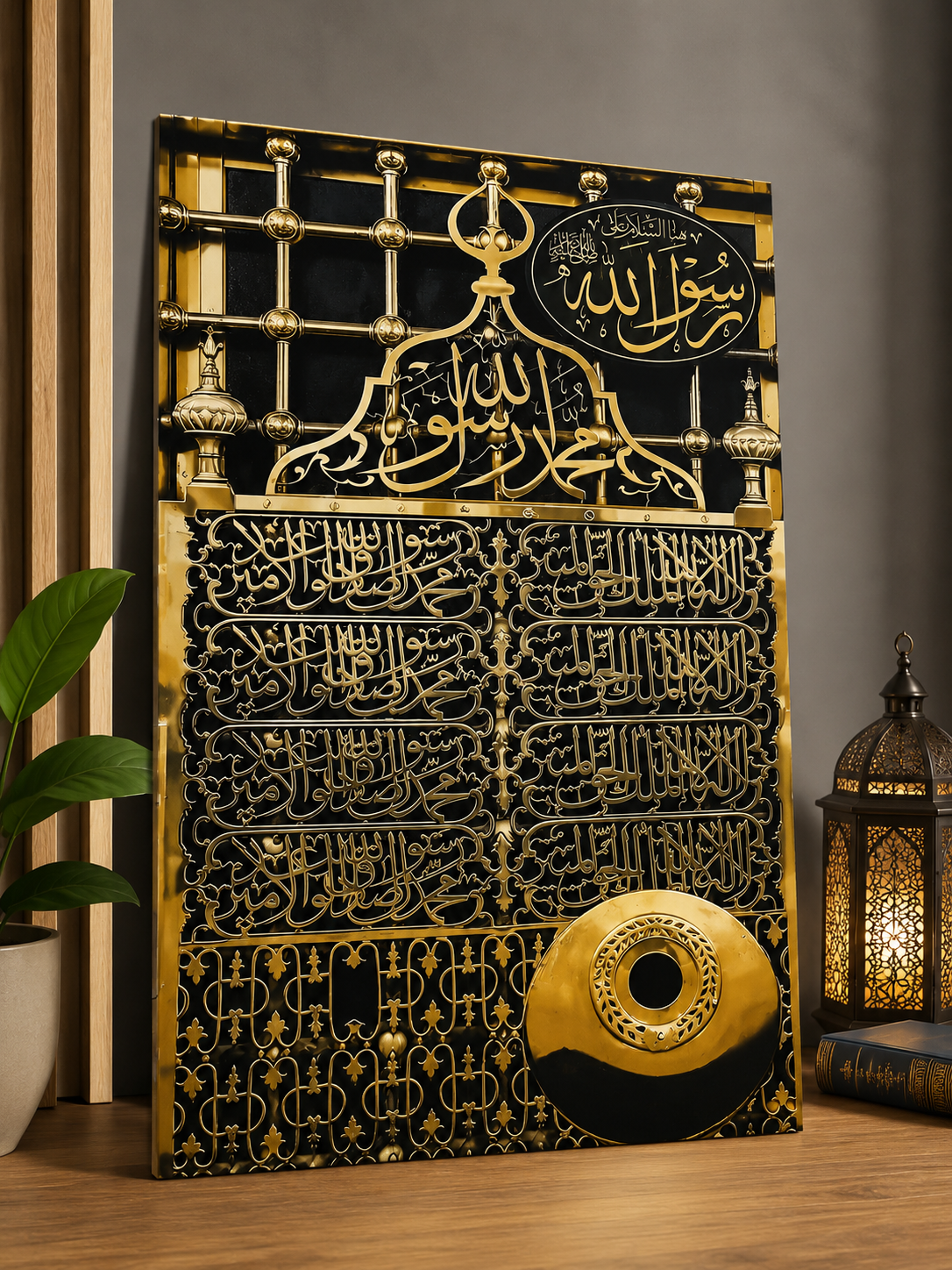 Roza Rasool ﷺ  Islamic Wall Frame – Luxury Black & Gold Islamic Decor