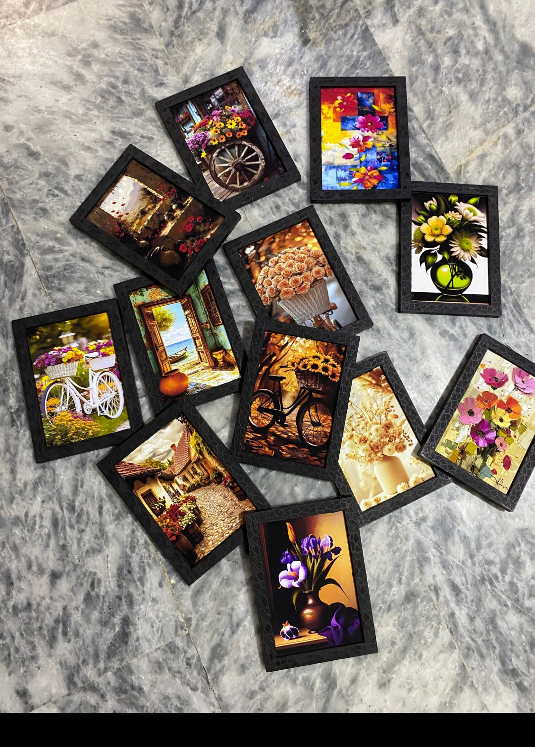 12 Pieces Flower Wall Art Frame Set – Premium Flower Collection