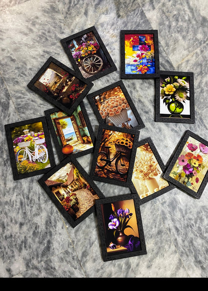12 Pieces Flower Wall Art Frame Set – Premium Flower Collection