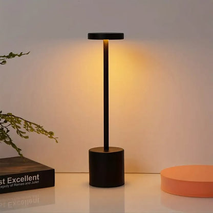 Luxury Metal Touch Table Lamp – Rechargeable LED Bedside Lamp